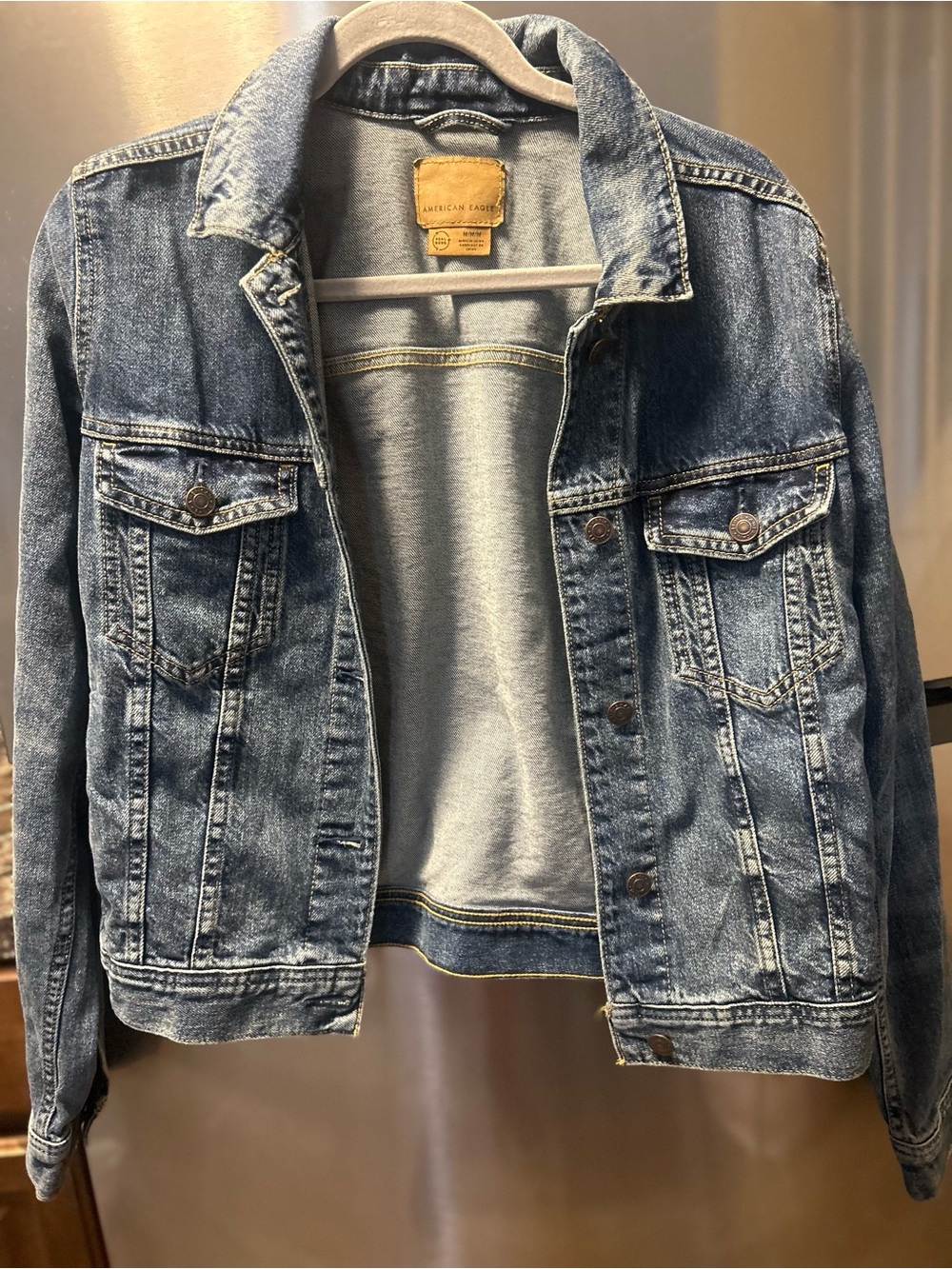 American Eagle Outfitters Light Blue Denim Jean Jacket